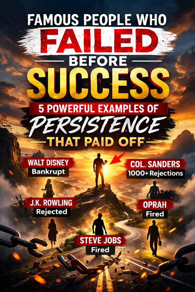Examples Of Persistence Famous People Who Failed Before Success: 5 Powerful Examples of ...